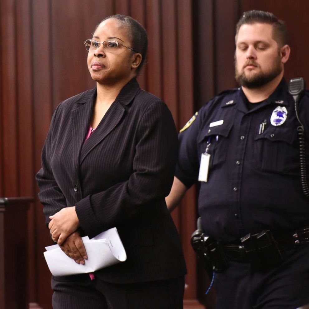 PHOTO: Gloria Williams enters the courtroom for sentencing, May 3, 2018, at the Duval County Courthouse in Jacksonville, Fla. 