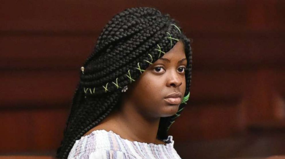 PHOTO: Kamiyah Mobley, who was raised with the name Alexis Kelly Manigo, sits in the courtroom before the sentencing hearing of Gloria Williams, May 3, 2018 at the Duval County Courthouse in Jacksonville, Fla.