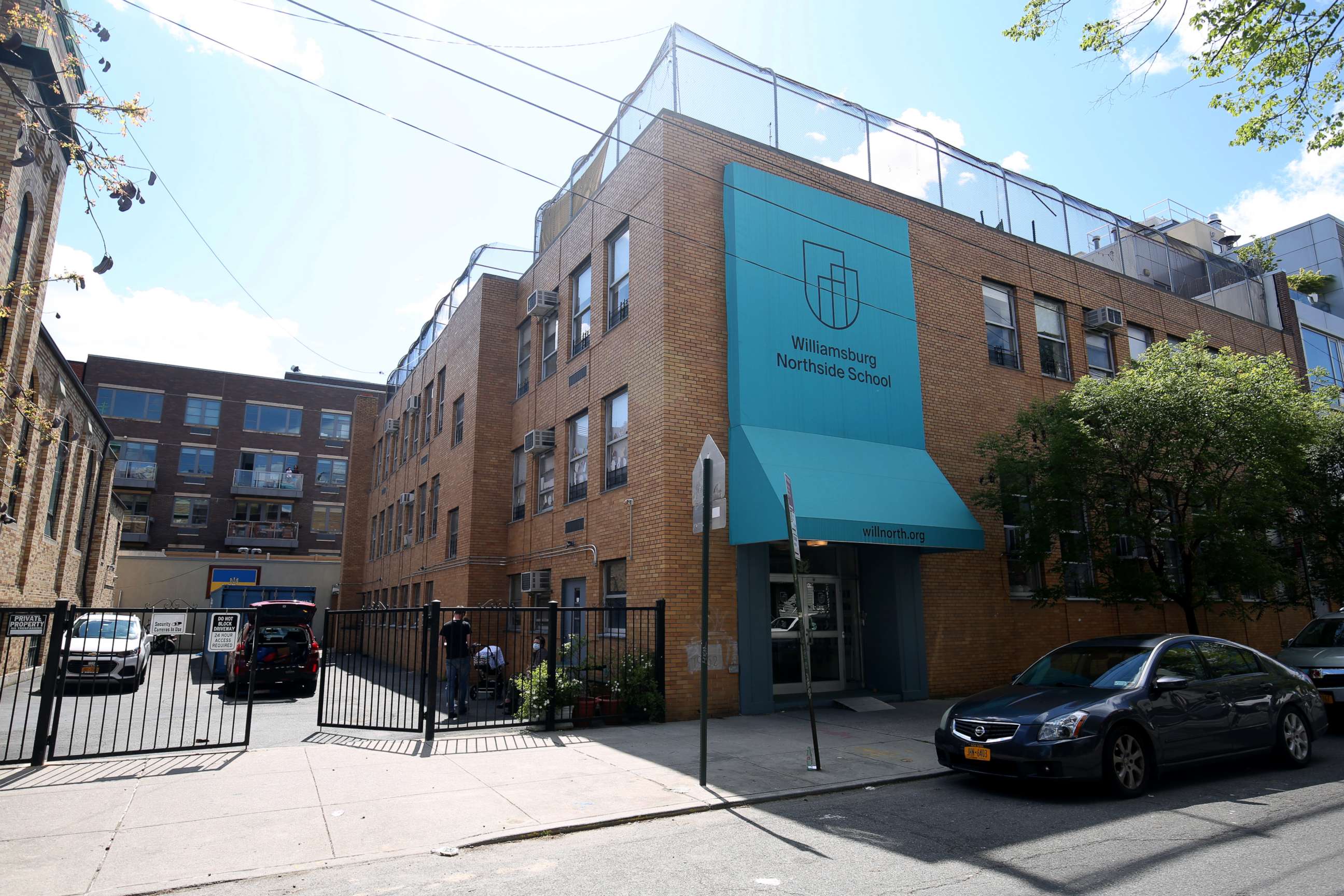 PHOTO: A view of a school in the Williamsburg neighborhood of Brooklyn during the coronavirus pandemic, May 7, 2020, in New York City.