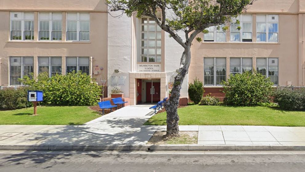PHOTO: A shooting in broad daylight outside a Los Angeles elementary school left a 13-year-old boy dead and two people wounded, including a 9-year-old girl struck by a stray bullet while playing on a playground, Dec. 6, 2021.