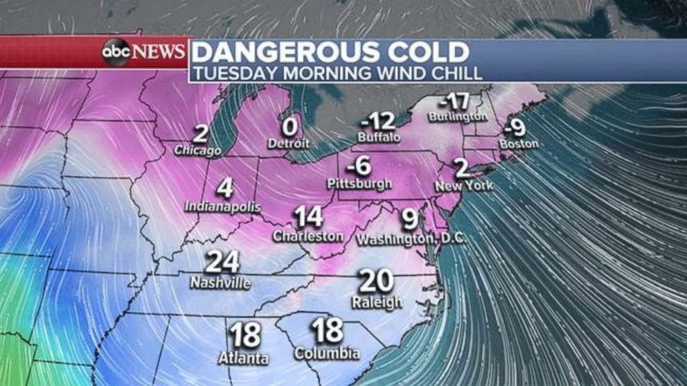 PHOTO: Tuesday morning wind chill. 