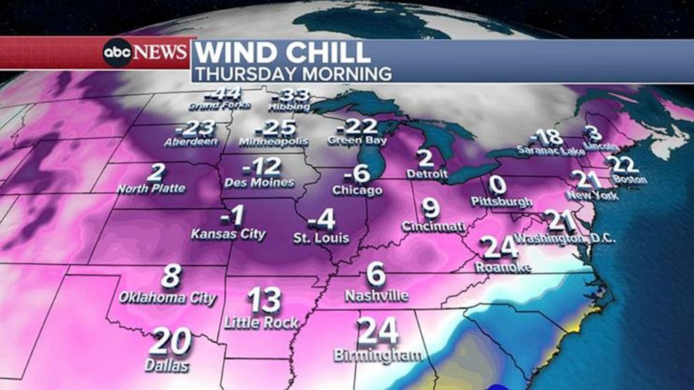 PHOTO: An arctic blast is forecast to move in after the storm.