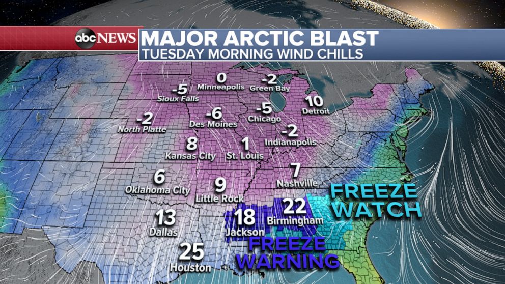 PHOTO: Tuesday morning wind chill.
