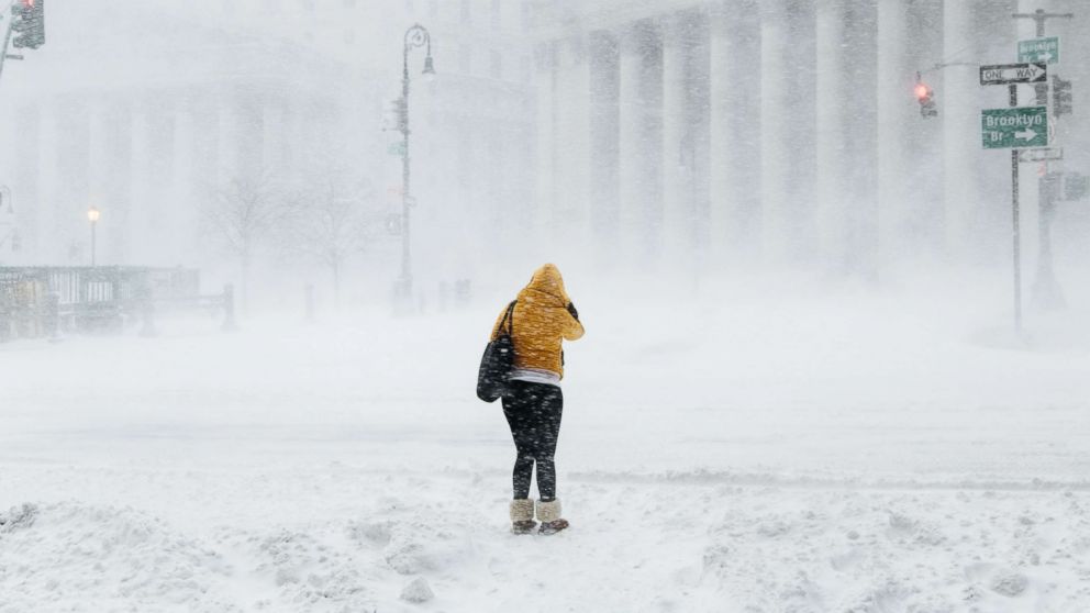PHOTO: A pedestrian braves the cold in New York City, Jan. 4, 2018. 
