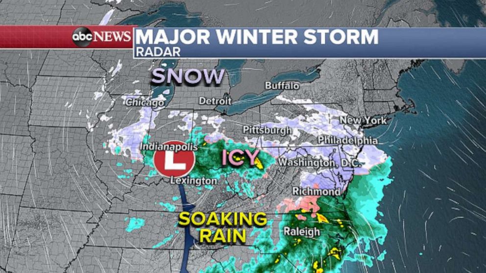 PHOTO: Major Winter Storm Radar Map - Jan. 31, 2021.