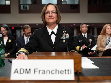 The Navy's highest-ranking military officer is treated successfully for breast cancer