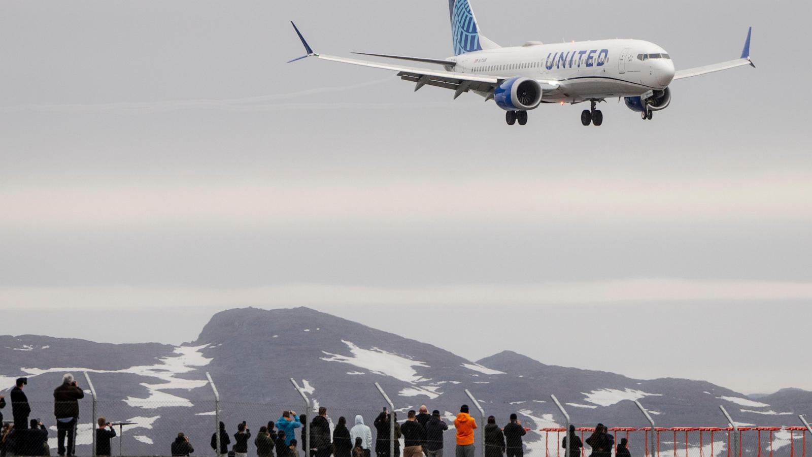 First direct flight from US to Greenland since 2008 lands on Trump’s birthday