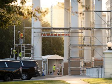 Trump's White House North Portico project nears completion