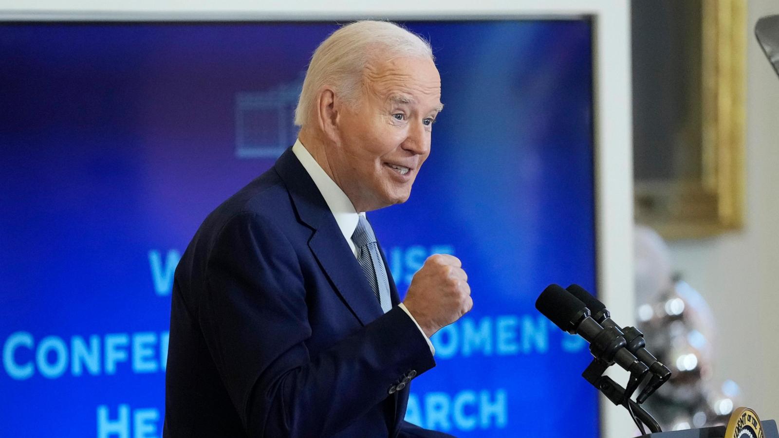 Biden says healthy women help US prosperity as he highlights White House initiative on their health