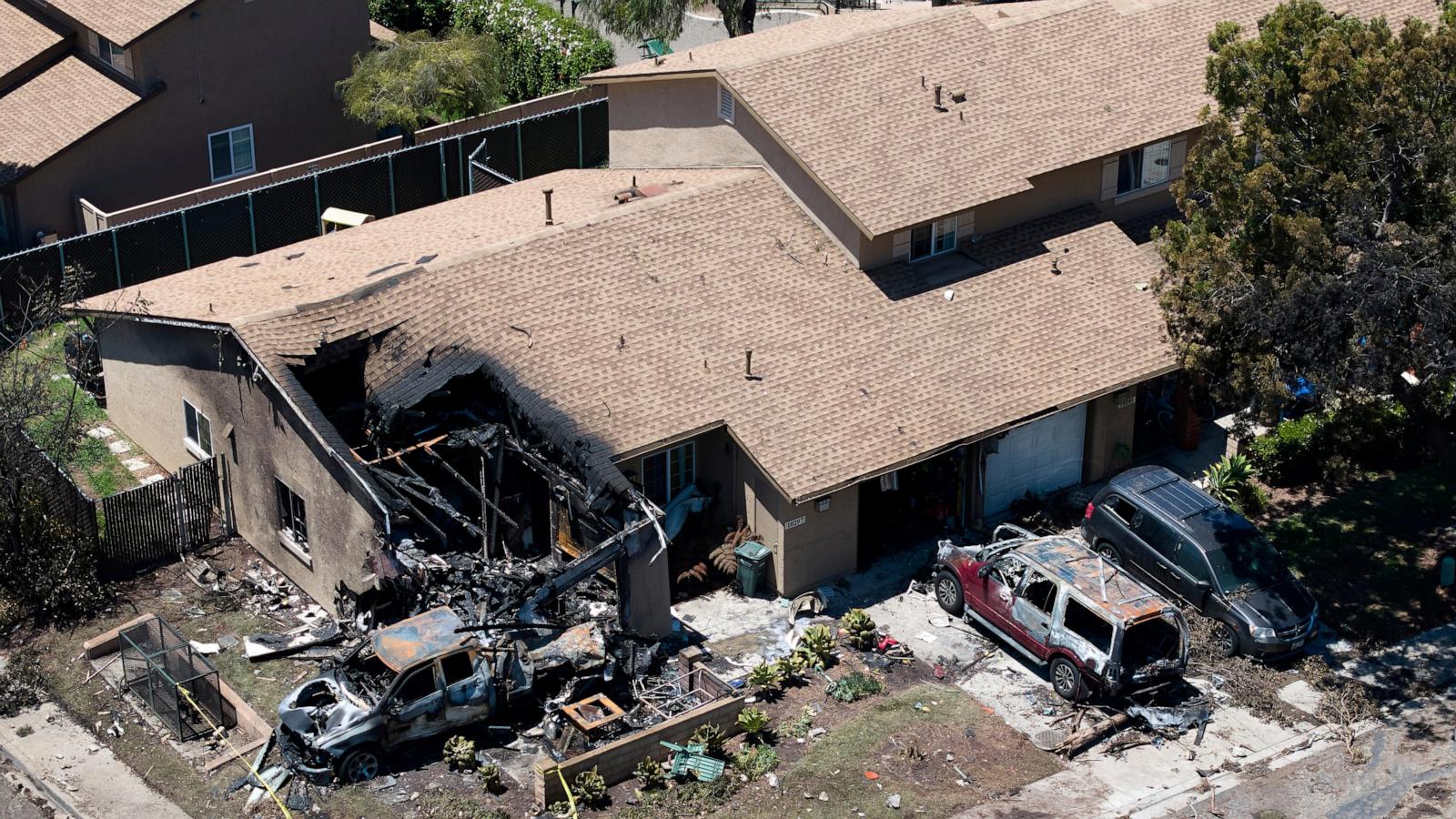 A music talent agency says 3 employees died on a plane that crashed into a San Diego neighborhood