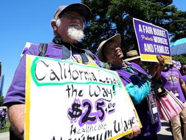 California health care workers get a pay bump under a new minimum wage law