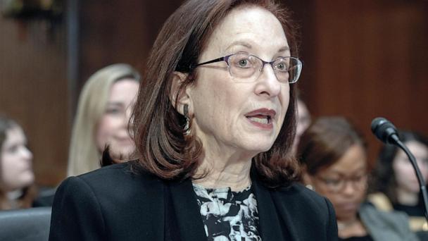 FILE - Shira Perlmutter, Register of Copyrights and Director of the U.S. Copyright Office, testifies during a Senate Judiciary Subcommittee on Intellectual Property oversight hearing of the United States Copyright Office, Nov. 13, 2024, on Capitol Hill in Washington. (AP Photo/Mariam Zuhaib, file)