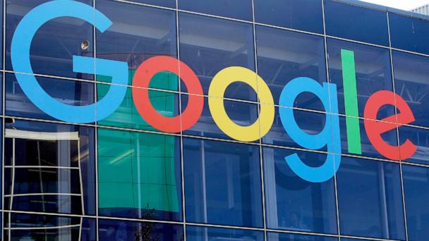FILE - A sign is displayed on a Google building at their campus in Mountain View, Calif., on Sept. 24, 2019. (AP Photo/Jeff Chiu, File)