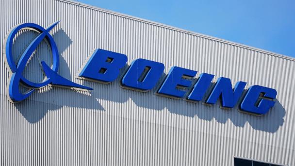 FILE - The Boeing logo is displayed at the company's factory, Sept. 24, 2024, in Renton, Wash. (AP Photo/Lindsey Wasson, File)