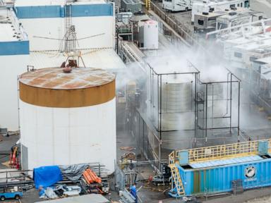 Southern California chemical tank has a crack that could possibly lower risk of explosion