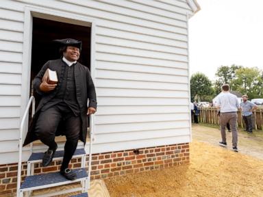 Congregants celebrate the reconstruction of one of America's oldest Black churches