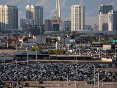 Private jet skids off runway, hits fence at Las Vegas airport
