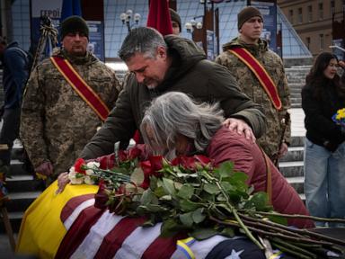 Family of US marine veteran killed in Ukraine tells funeral in Kyiv he died fighting for freedom