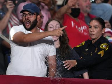 Trump interrupted by protesters as he fights to rally Texas voters behind Paxton in US Senate race
