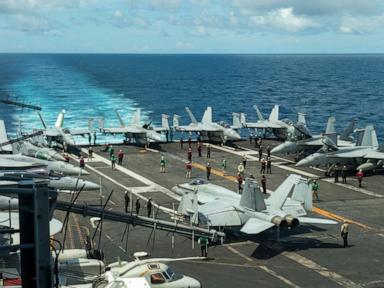 2 US Navy aviators eject while landing plane on carrier off Virginia, 4 sailors injured