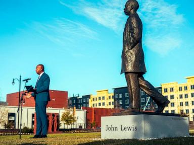 Statue of the late US Rep. John Lewis, a civil rights icon, is unveiled in his native Alabama