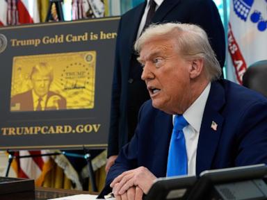 Trump's 'gold card' visa starting at $1 million granted to just 1 person so far, White House says