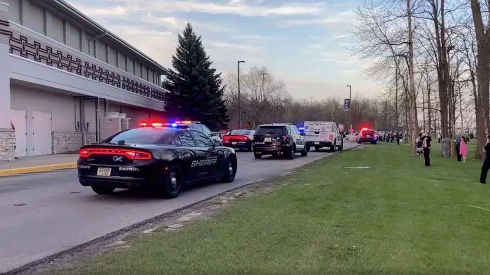 PHOTO: Dozens of law enforcement vehicles reported to an active shooter situation at Oneida Casino in Green Bay, Wis., on May 1, 2021.