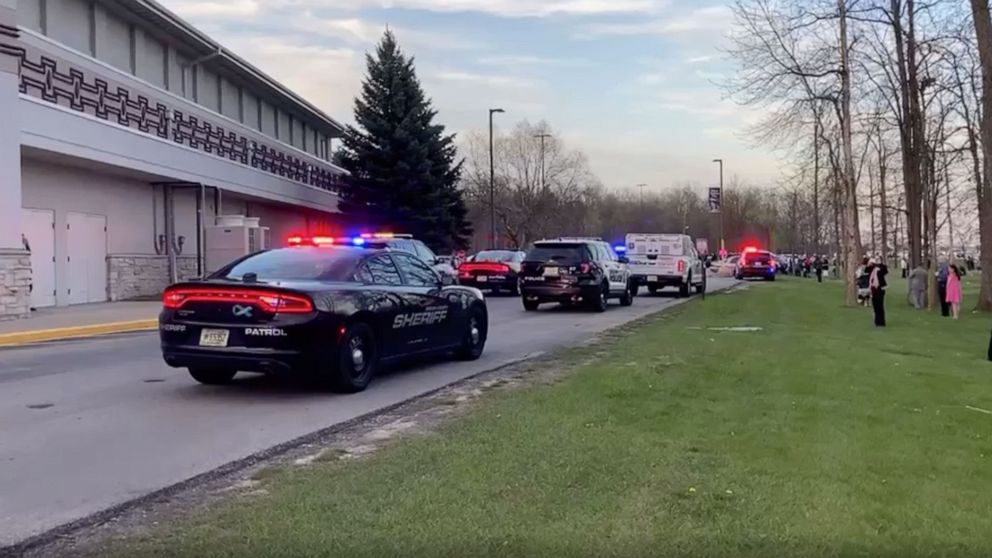PHOTO: Dozens of law enforcement vehicles reported to an active shooter situation at Oneida Casino in Green Bay, Wis., on May 1, 2021.