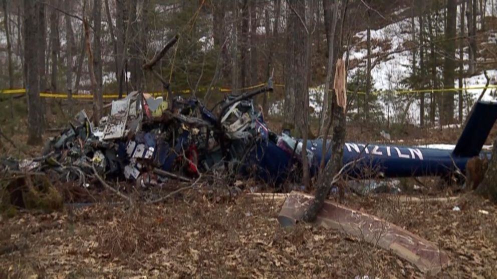 PHOTO: Three people were killed in a helicopter crash near Hazelhurst, Wis., officials said, April 26, 2018.