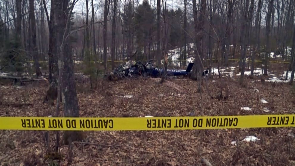 PHOTO: Three people were killed in a helicopter crash near Hazelhurst, Wis., officials said, April 26, 2018.