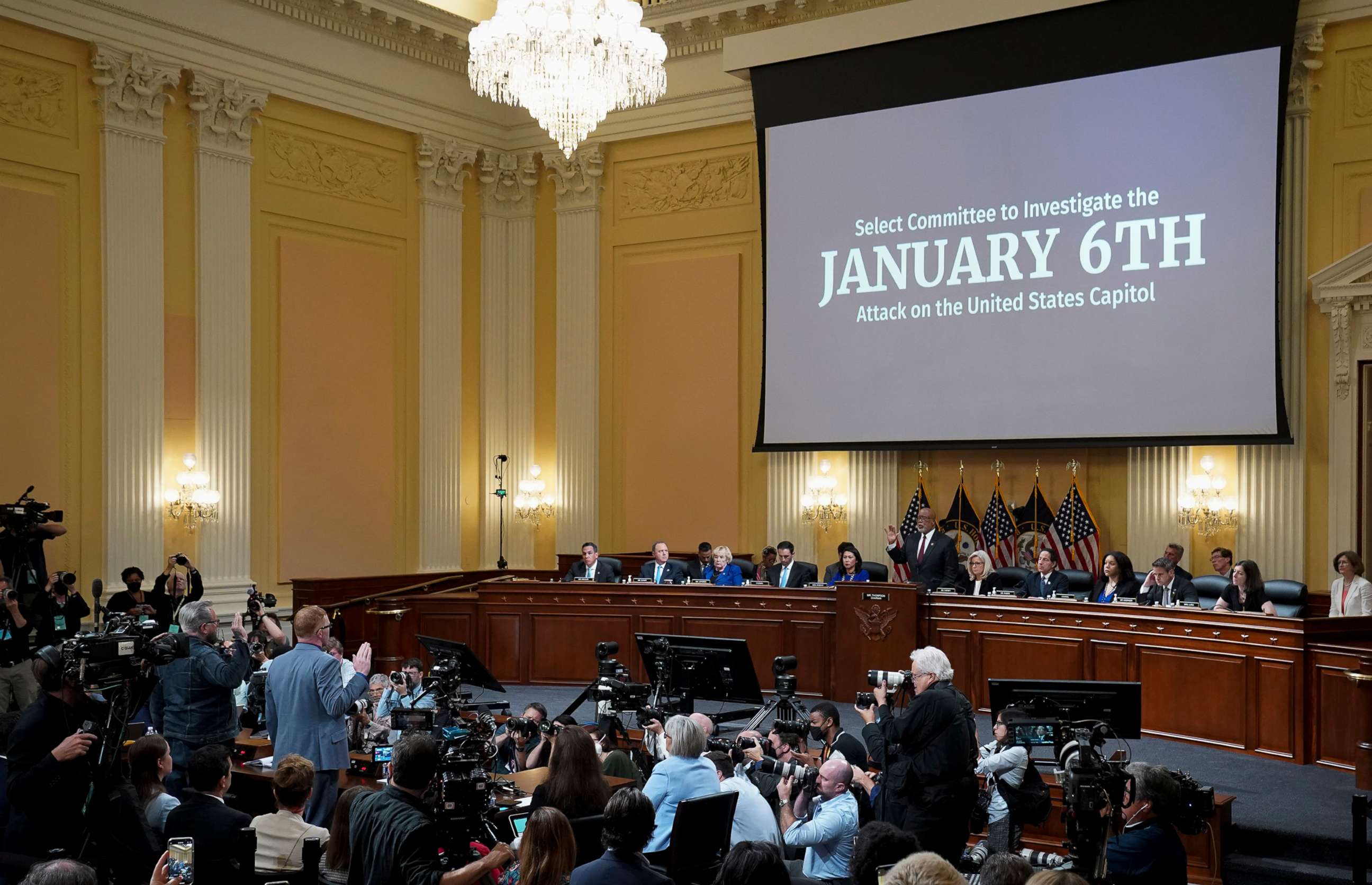 PHOTO: The Select Committee to Investigate the January 6th Attack on the U.S. Capitol convenes a hearing in Washington, July 12, 2022.