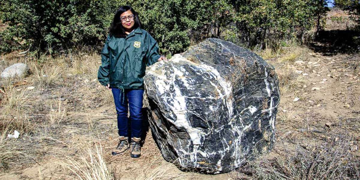 PHOTO: Wizard Rock, a boulder weighing 1 ton that disappeared from Prescott National Forest in Arizona last month, has "magically" reappeared, according to forest officials.