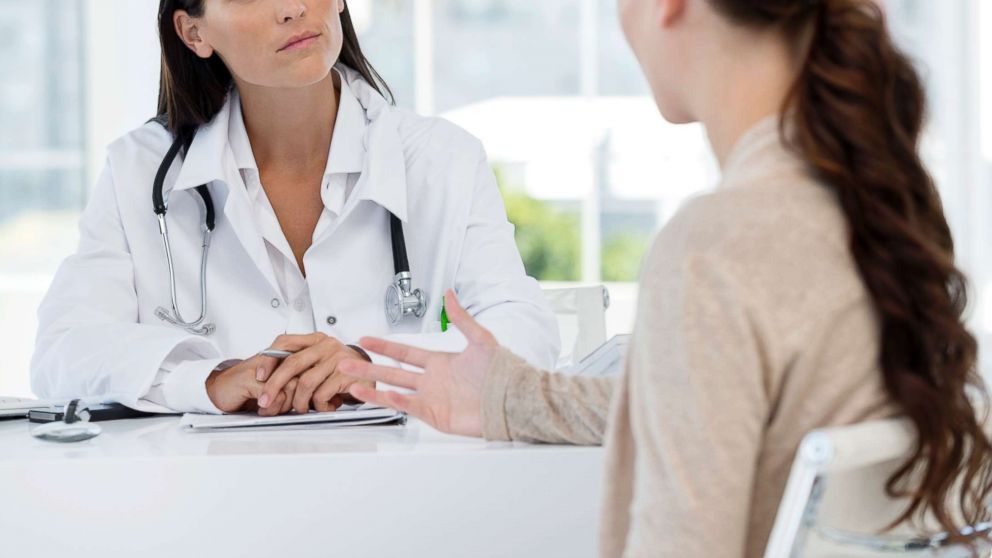 PHOTO: In this undated stock photo, a patient has a discussion with her doctor.
