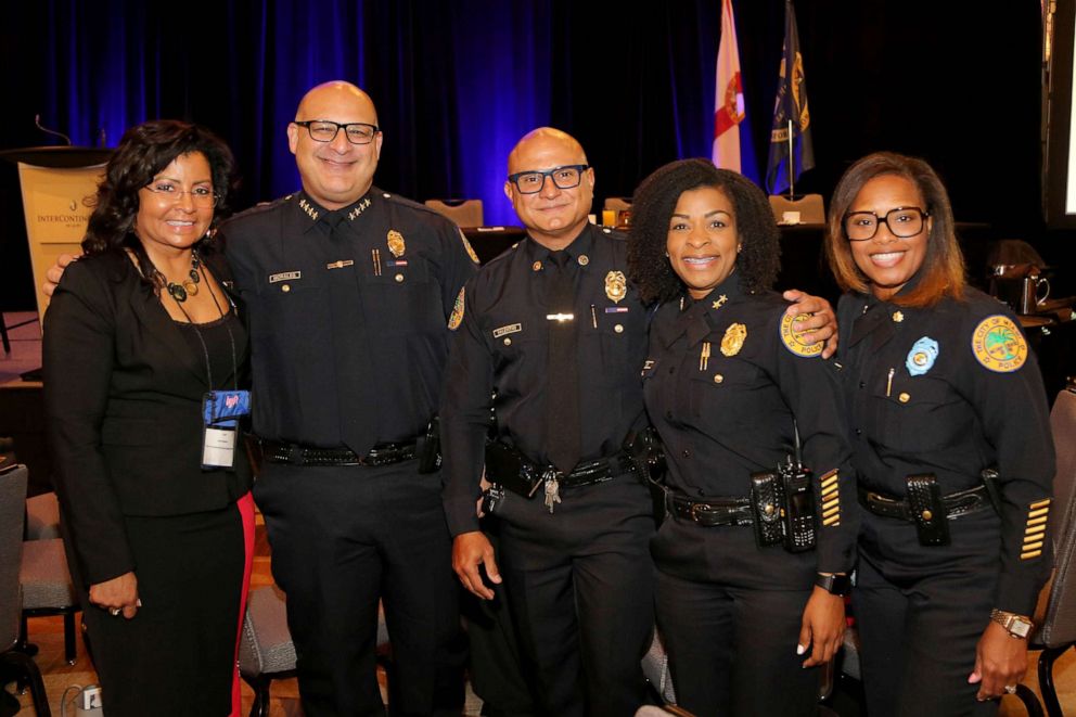 PHOTO: Chief Gina Hawkins, far left, attends a National Association of Women Law Enforcement Executives conference.