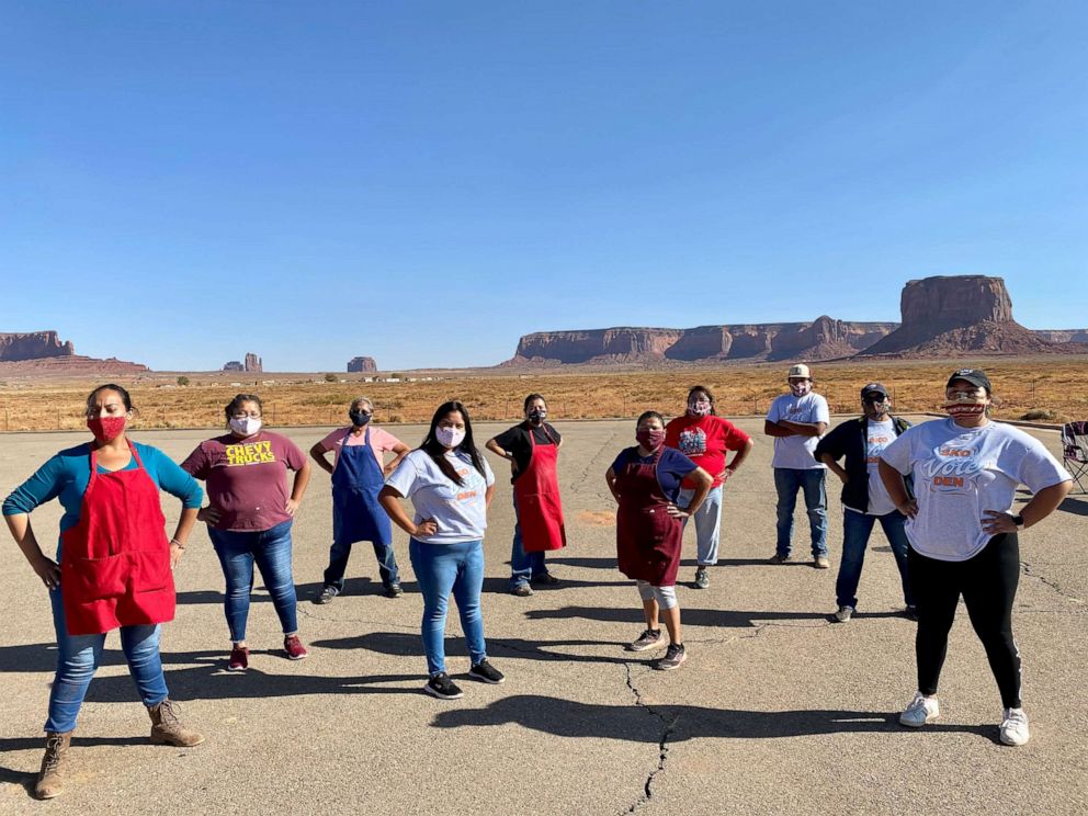 PHOTO: Shandiin Herrera pictured with other volunteers for the Navajo & Hopi Families COVID Relief Fund. 