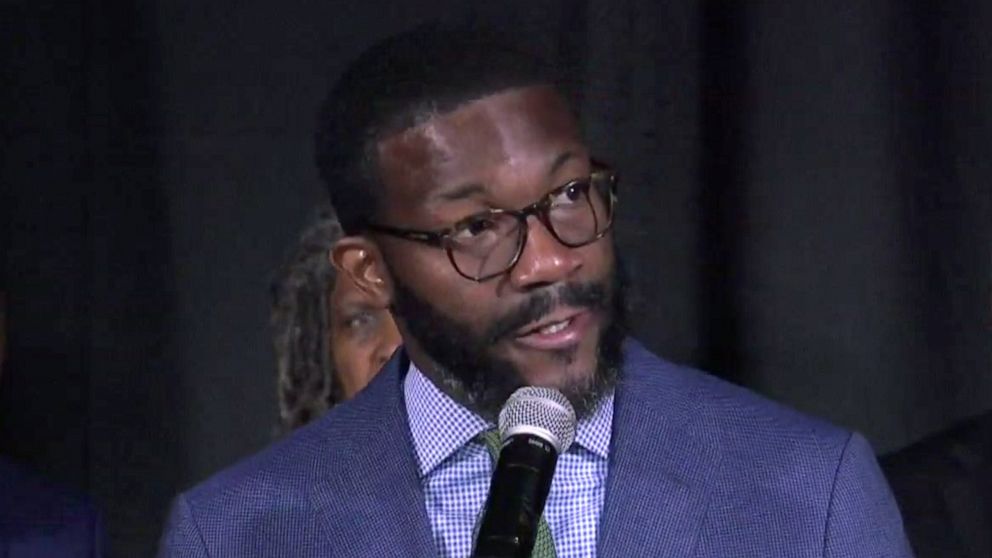 PHOTO: Birmingham Mayor Randall Woodfin announces a reward for information leading to the arrests in each of the five unsolved shootings that injured kids this year, June 8, 2021.