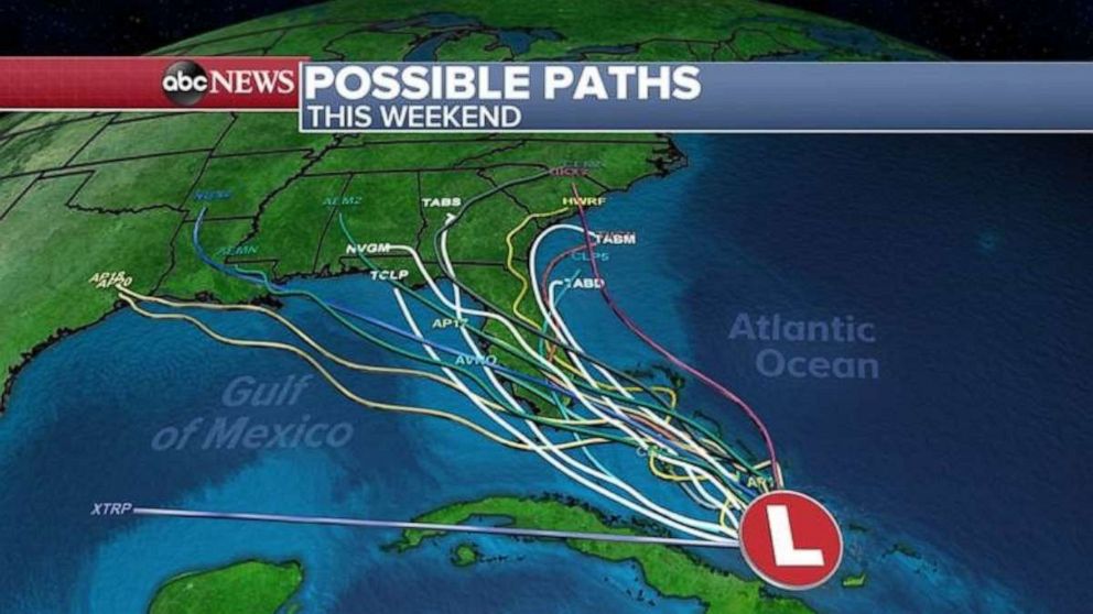 PHOTO: Possible paths are seen.