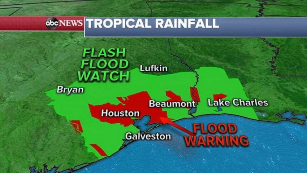 PHOTO: Flood watches continue in Texas.