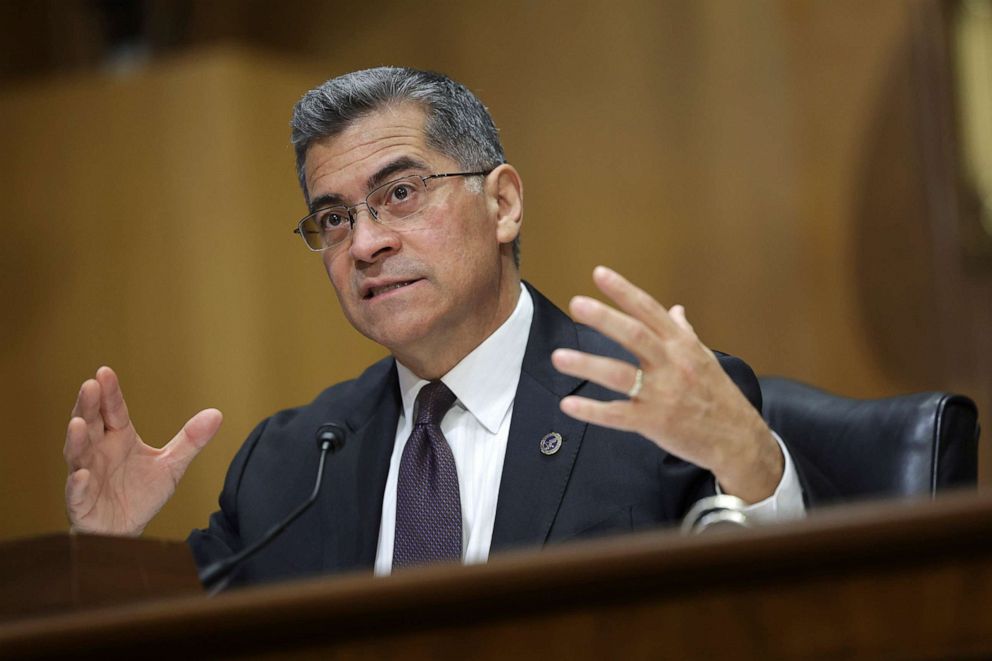 PHOTO: Health and Human Services Secretary Xavier Becerra testifies before Senate Finance Committee on Capitol Hill, April 5, 2022 in Washington, D.C. Becerra is testifying on the 2023 fiscal year budget request for the Dept. of Health and Human Services.