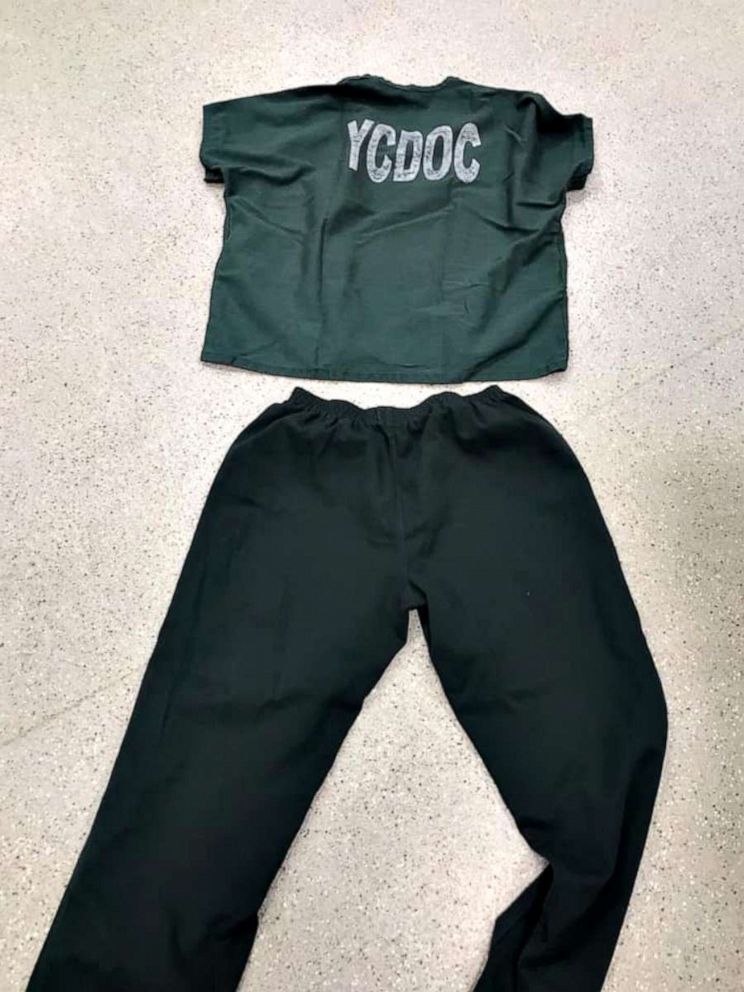PHOTO: Photo posted to Facebook by the Yakima Police Dept, in Washington state, shows the uniforms the majority of the escaped inmates, who were possibly barefoot or wearing orange sandals, were last seen wearing.