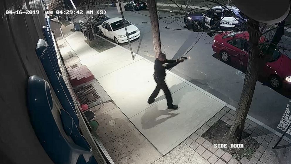 PHOTO: Surveillance video shows the police-involved shooting of an unarmed couple earlier this week in New Haven, Connecticut.