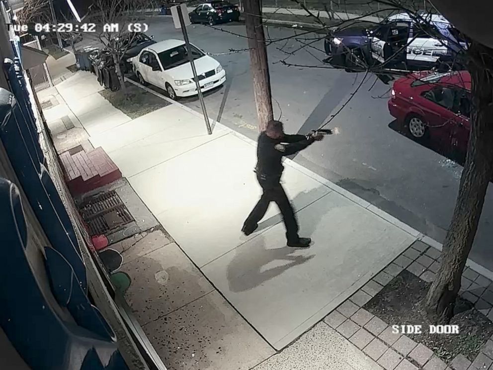 PHOTO: Surveillance video shows the police-involved shooting of an unarmed couple earlier this week in New Haven, Connecticut.