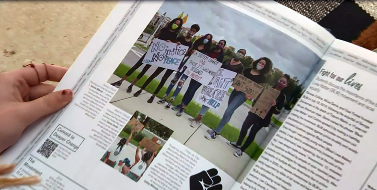 PHOTO: West Broward High School in Pembroke Pines, Fla., temporarily halted sales and distribution of the student-run yearbook amid concerns over pages covering the Black Lives Matter movement.