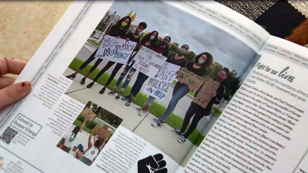 PHOTO: West Broward High School in Pembroke Pines, Fla., temporarily halted sales and distribution of the student-run yearbook amid concerns over pages covering the Black Lives Matter movement.