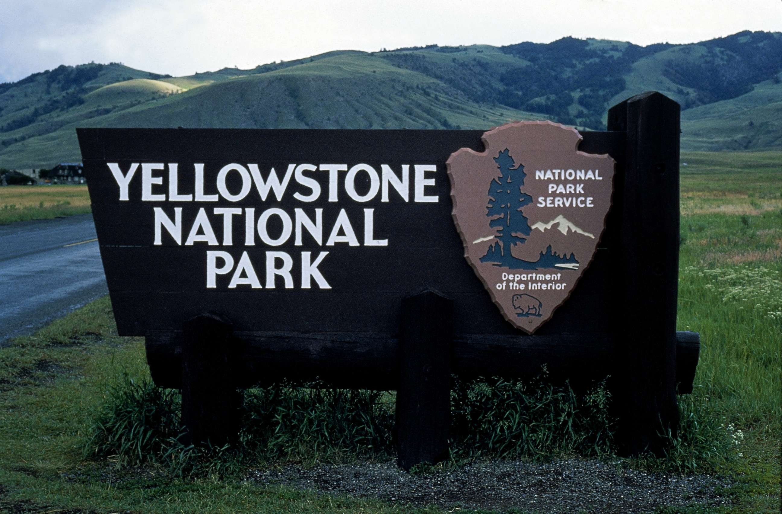 PHOTO: A sign for Yellowstone National Park in Wyoming is seen in this file photo.