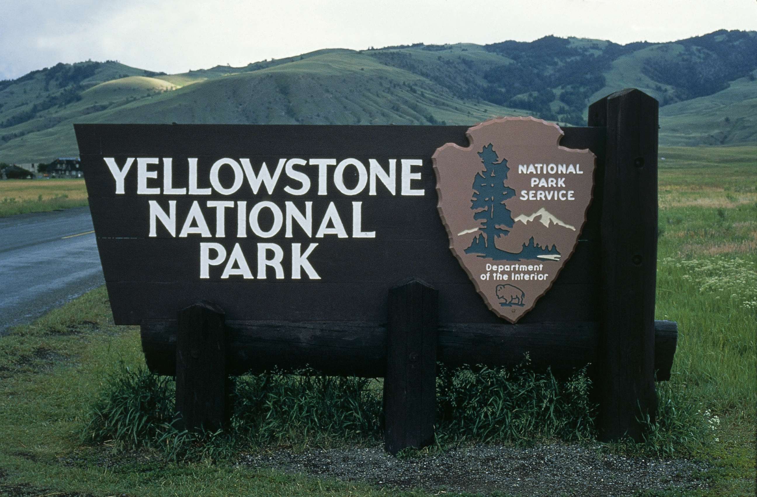 PHOTO: A sign for Yellowstone National Park in Wyoming is pictured in this file photo.