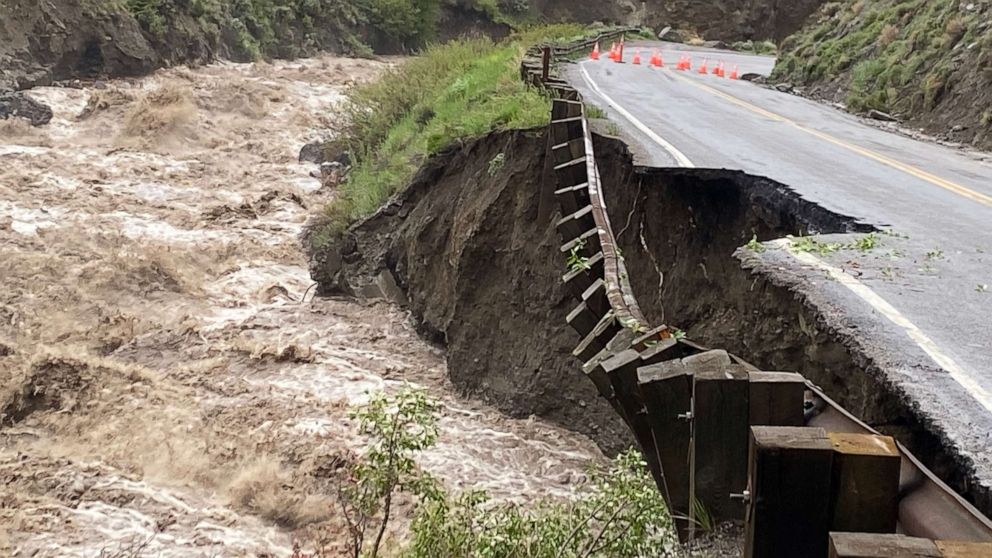 PHOTO: The National Park service is warning of road closures in the northern areas of Yellowstone National Park due to weather conditions, June 13, 2022.