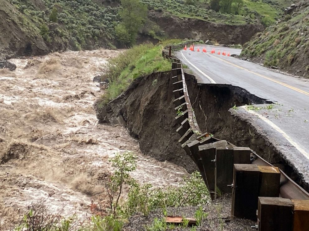 PHOTO: The National Park service is warning of road closures in the northern areas of Yellowstone National Park due to weather conditions, June 13, 2022.