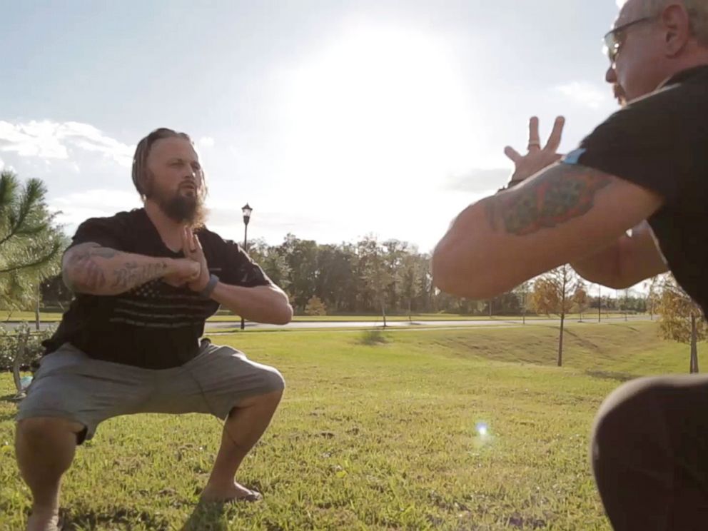 PHOTO: Army veteran Buddy Richs weight increased to over 300 pounds and he fell into a severe depression after a 2011 semi-truck accident crushed his hip and legs. He lost 125 pounds through a yoga plan of former pro wrestler Diamond Dallas Page, right.