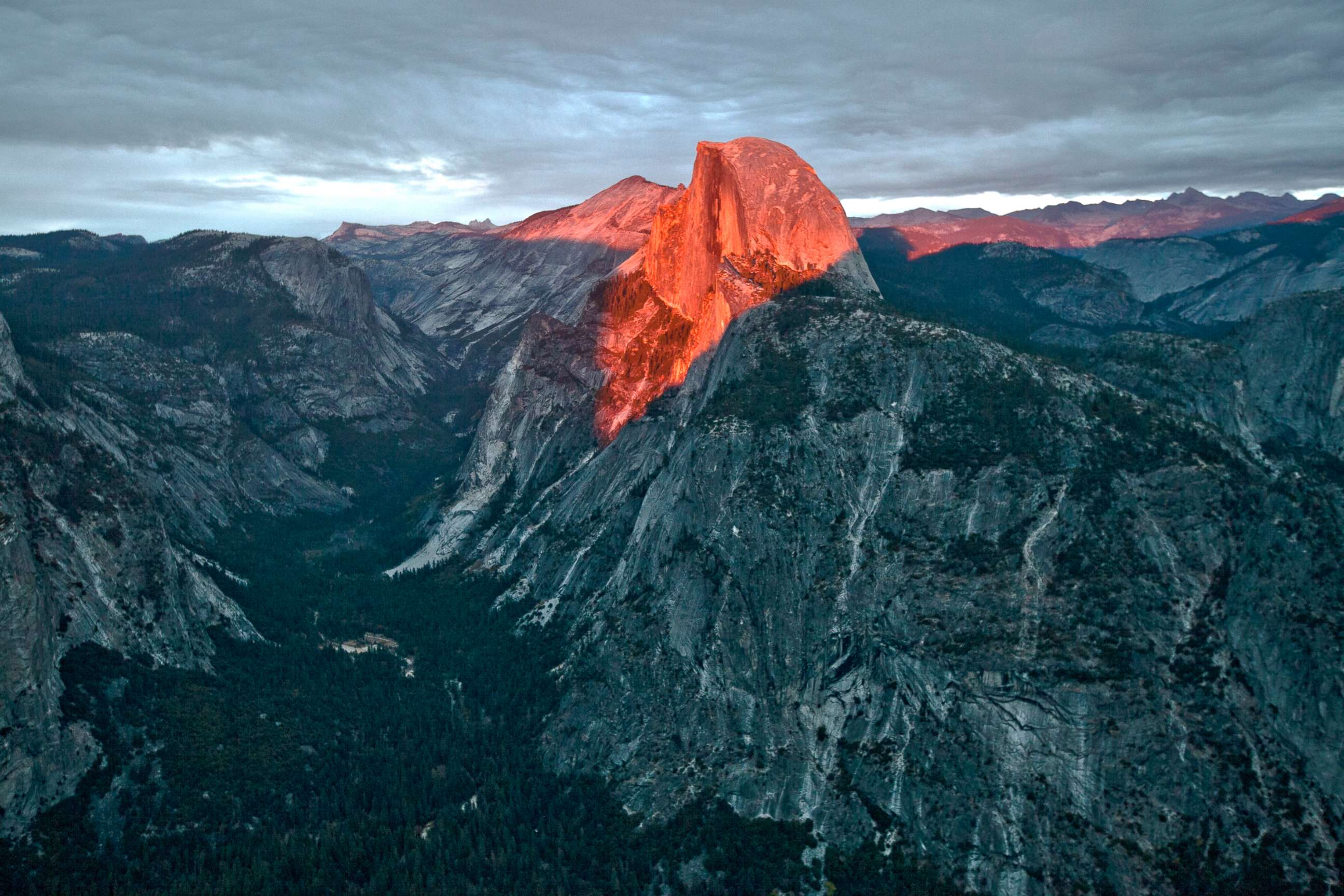 PHOTO: In this file photo, Half Dome is bathed in sunset light in Yosemite National Park, Oct. 21, 2012.